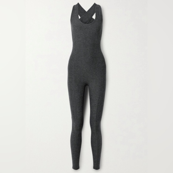Year of Ours Stretch Onsie Cross Back Jumpsuit Bodysuit - Picture 3 of 16